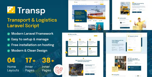 TransP  Transport Courier & Logistics Business Website